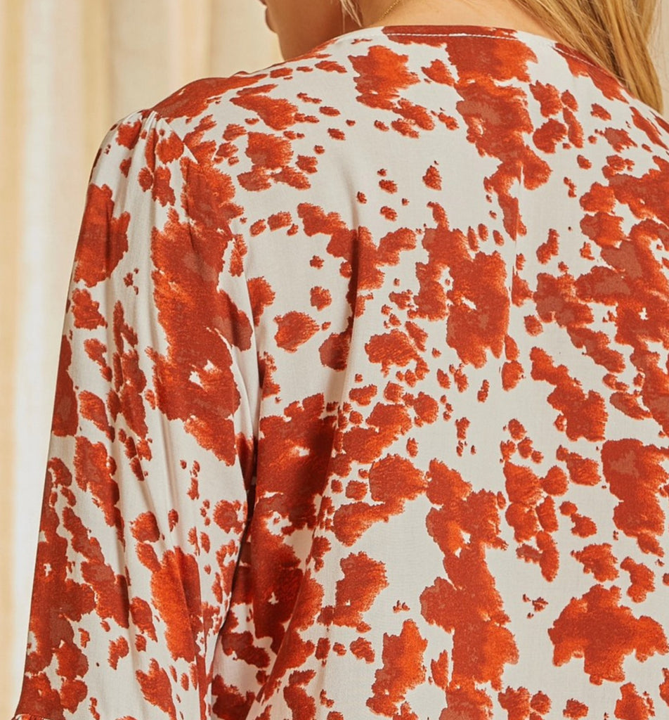 Believe In Dreams Embroidered Top in Rust