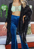 Cool By Design Black Embroidered Kimono