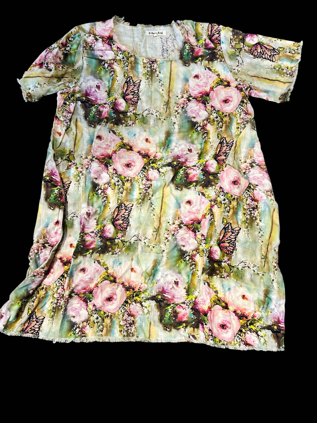 Linen Flora Harmony Vintage Shabby Dress