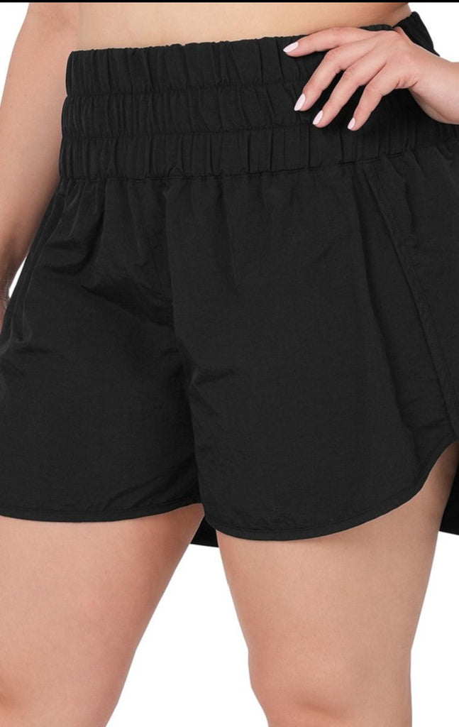 Pretty Comfy Black Plus Size Women's Shorts