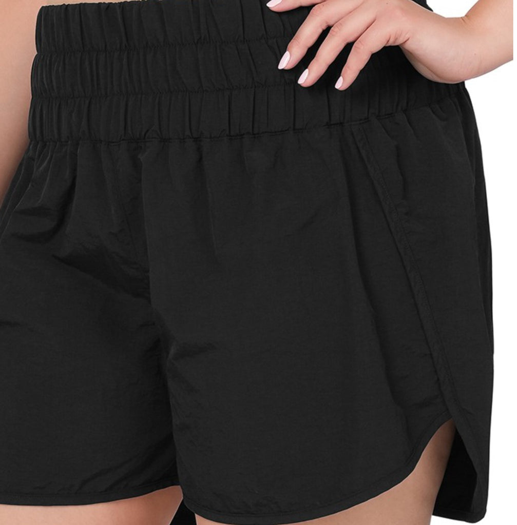 Pretty Comfy Black Plus Size Women's Shorts