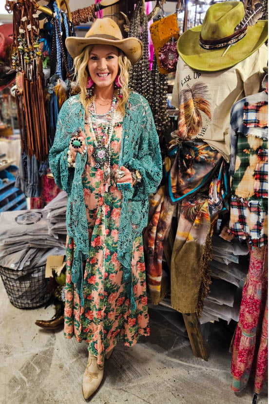 Won My Heart Floral Maxi Dress - 100% Cotton - Made in USA