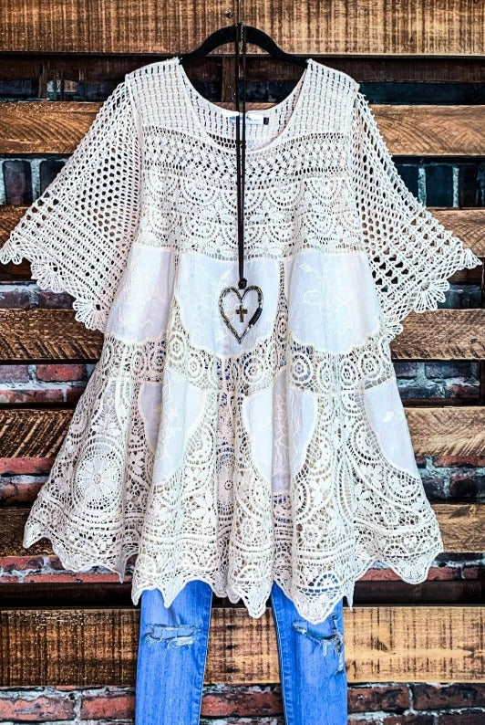 GRACEFUL BEAUTY 100% COTTON CROCHET LACE - NATURAL