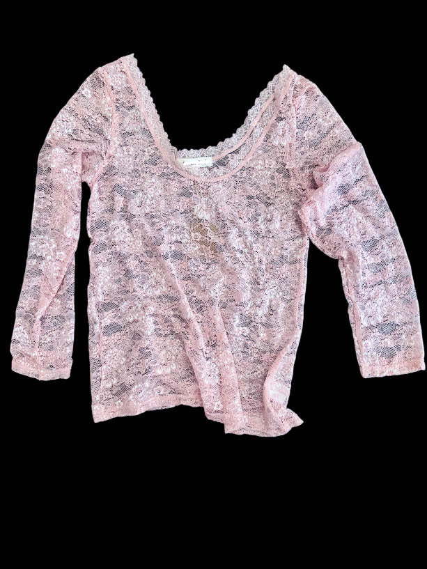 Lace Vintage Layer Top - Pink