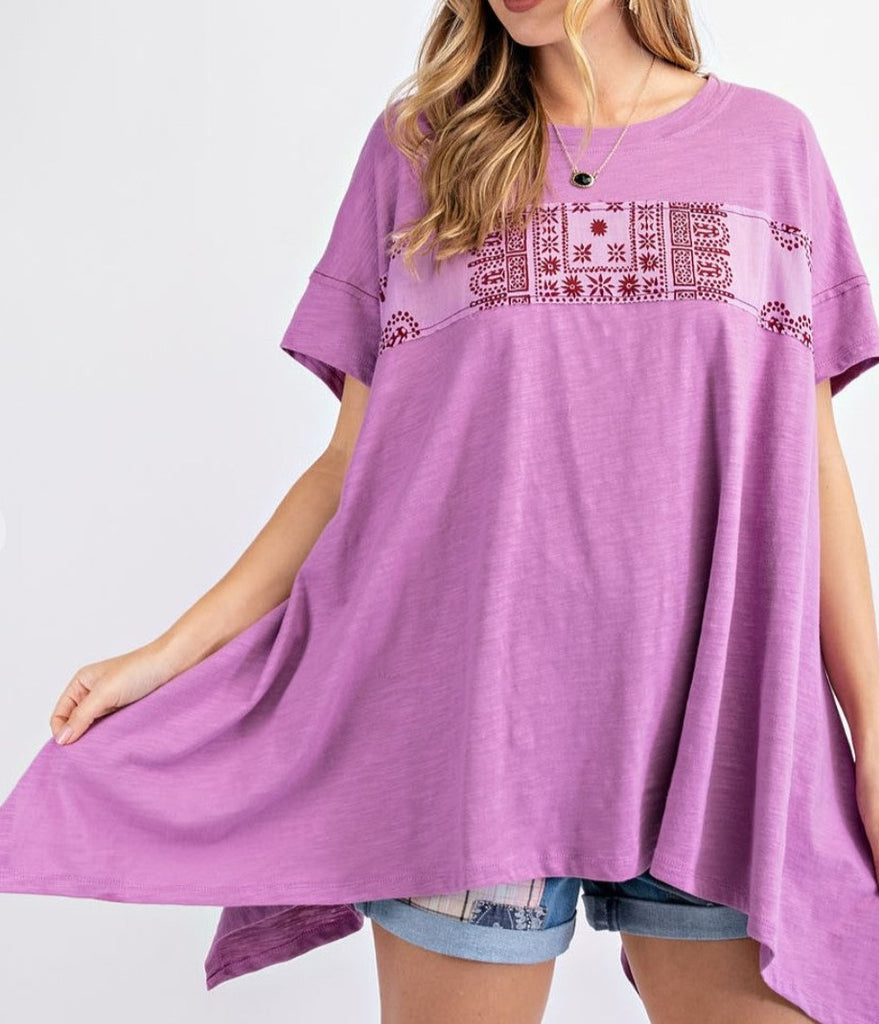 All For The Best 100% Cotton Top in Lilac