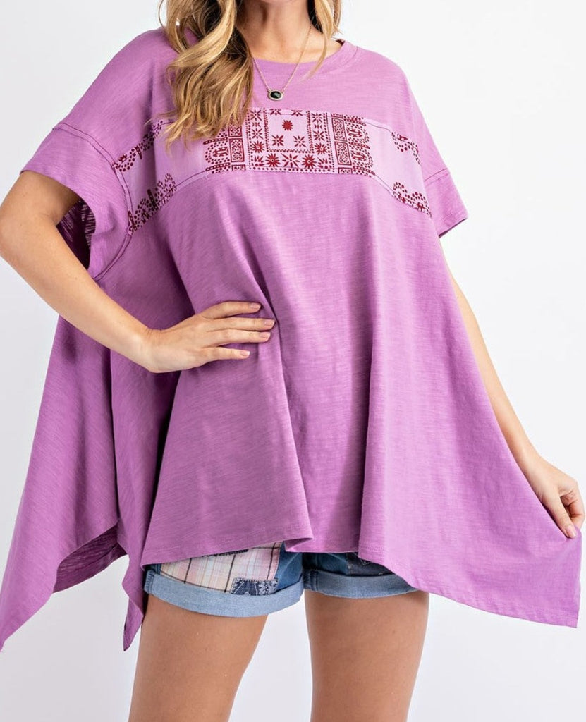 All For The Best 100% Cotton Top in Lilac