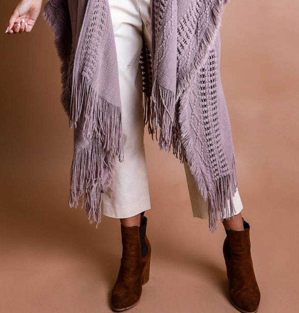 ENJOY THE JOURNEY BOHO KIMONO IN ASH MOCHA