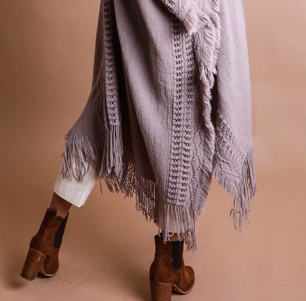 ENJOY THE JOURNEY BOHO KIMONO IN ASH MOCHA