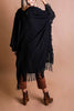 ENJOY THE JOURNEY BOHO KIMONO IN BLACK