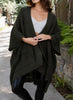 Take It Easy Oversized Cozy Chunky Pocket Ruana Cardigan in Dark Olive