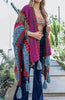 Authentic Beauty Crochet Kimono in Magenta and Multi-Color