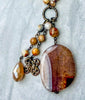 AGATA COFFEE & JASPER NATURAL STONE NECKLACE