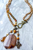 AGATA COFFEE & JASPER NATURAL STONE NECKLACE