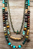 Blissful Balance Rain Forest   Layered Natural Stone Necklace