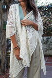 THE SOUNDS OF LOVE CROCHET LACE KIMONO IN IVORY