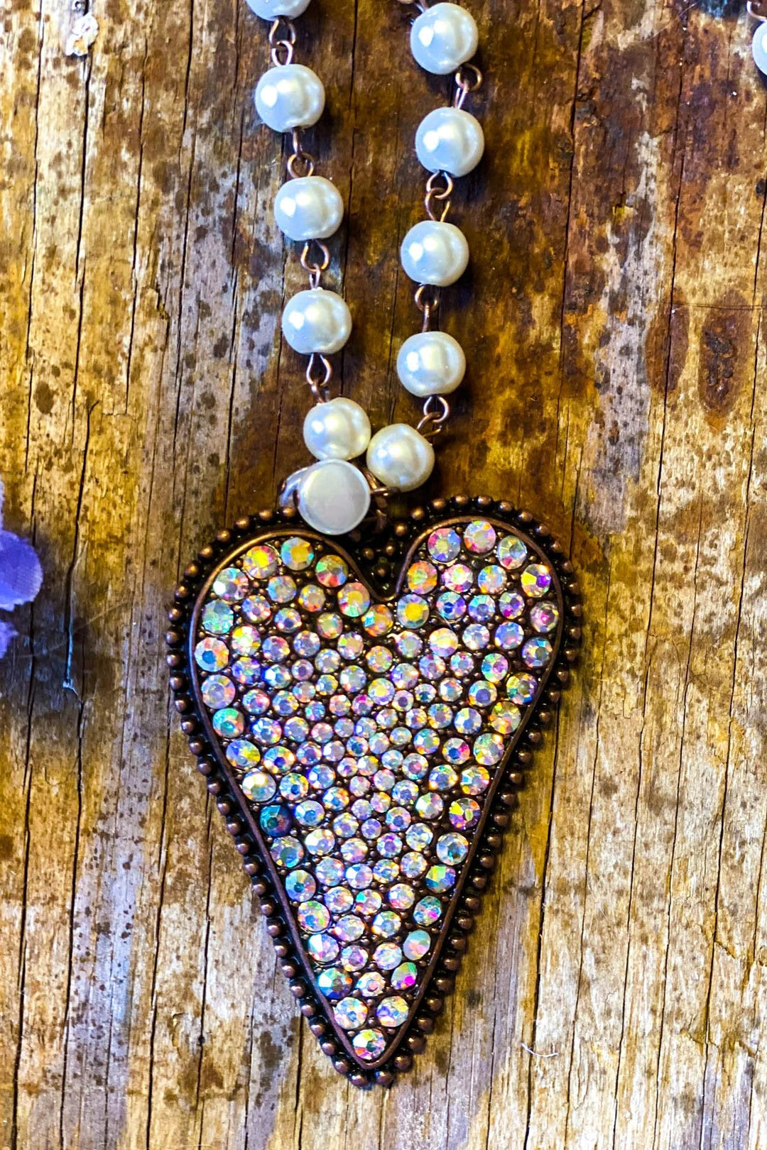 My Love Story Crystal Heart Necklace