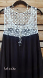 DREAMS OF YOU LACE DRESS IN BLACK & DOVE [product vendor] - Life is Chic Boutique