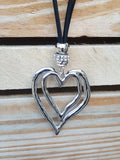 HEART ON HEART DESIGN NECKLACE [product vendor] - Life is Chic Boutique