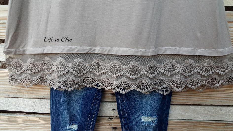 LACE LAYERING BASIC SLIP TOP IN SOLID TAUPE [product vendor] - Life is Chic Boutique