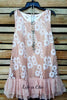 PERFECTLY POSH & STILL COMFY FLORAL LACE TUNIC, NUDE [product vendor] - Life is Chic Boutique
