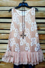 PERFECTLY POSH & STILL COMFY FLORAL LACE TUNIC, NUDE [product vendor] - Life is Chic Boutique