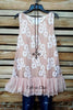 PERFECTLY POSH & STILL COMFY FLORAL LACE TUNIC, NUDE [product vendor] - Life is Chic Boutique