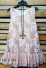 PERFECTLY POSH & STILL COMFY FLORAL LACE TUNIC, NUDE [product vendor] - Life is Chic Boutique