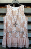 PERFECTLY POSH & STILL COMFY FLORAL LACE TUNIC, NUDE [product vendor] - Life is Chic Boutique