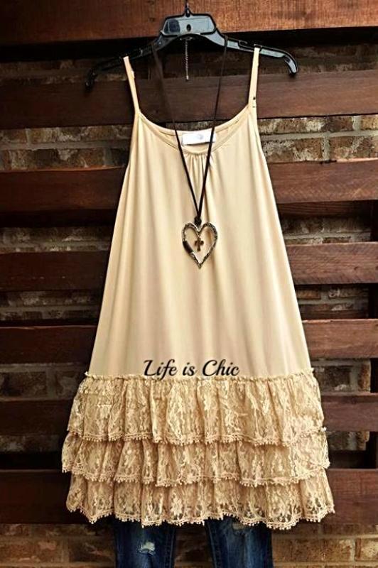 Lace Lycra Slip Dress INSPIRED BY YOU LACE LYCRA EXTENDER SLIP DRESS IN BEIGE Lace Lycra Slip Dress INSPIRED BY YOU LACE LYCRA EXTENDER SLIP DRESS IN BEIGE