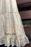 Beige Lace Sleeveless Dress------------Sale