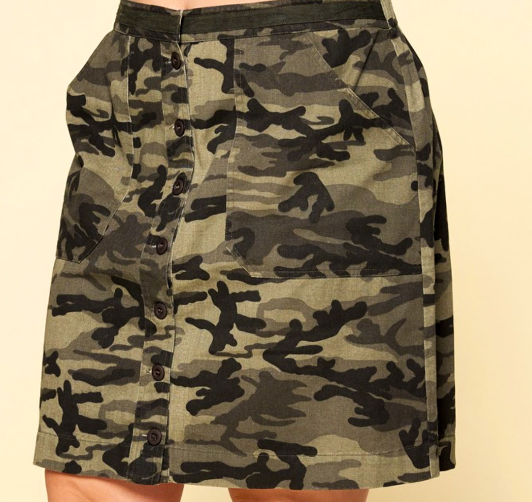 CAMO 100% COTTON SKIRT---------SALE