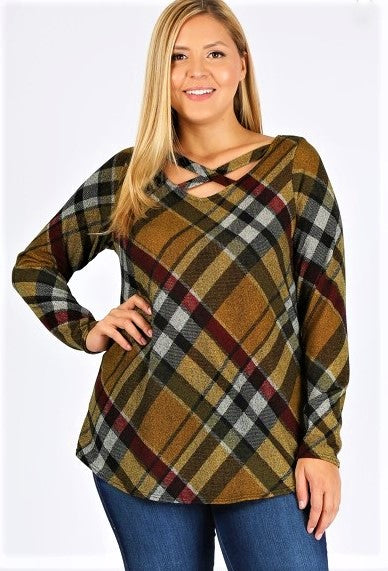14-16 TOP IN MUSTARD MULTI----------SALE