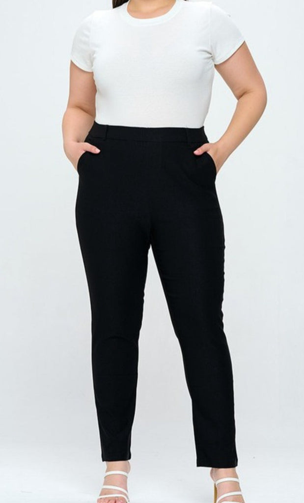 CLASSIC TIMELESS 35% STRETCHY BLACK 1X 2X 3X PLUS PANTS