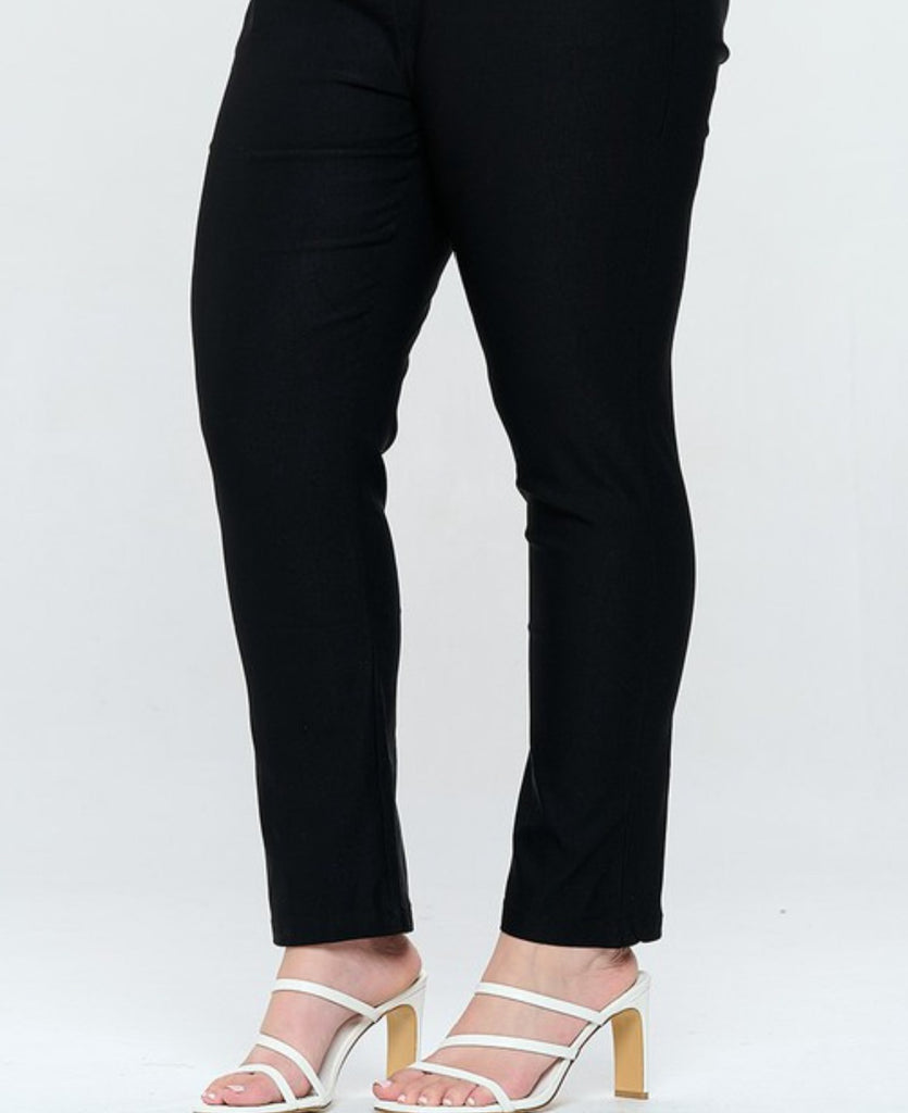 CLASSIC TIMELESS 35% STRETCHY BLACK 1X 2X 3X PLUS PANTS
