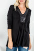 SEQUIN 6-14 TOP IN BLACK-------SALE