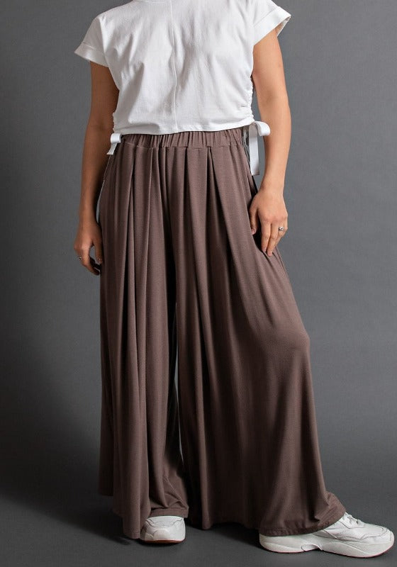 DEFINE COMFORT PALAZZO BROWN PANTS