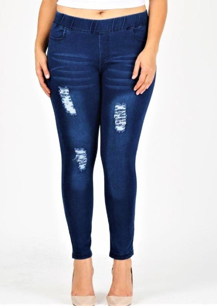 MY FAVE EVERYDAY DENIM JEGGINGS PANTS 1X 2X 3X IN MEDIUM BLUE – Life is  Chic Boutique