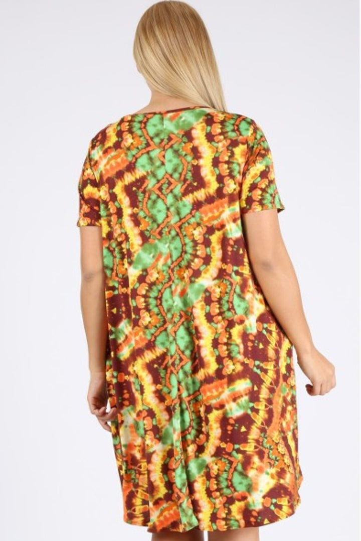 DESTINATION DREAMS MULTI COLOR PRINTED DRESS-------SALE