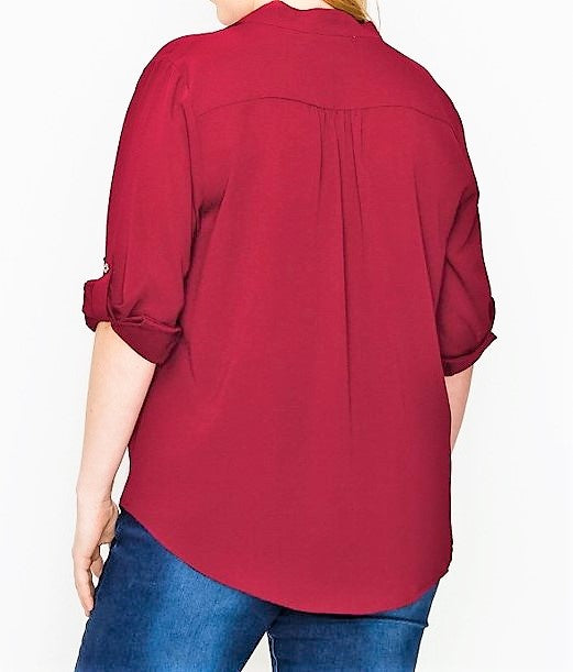 2X  CALL THIS CLASSIC TOP IN BURGUNDY ---------SALE