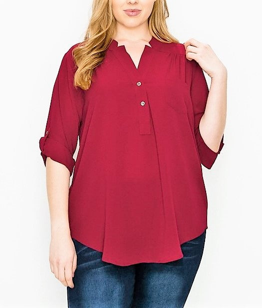 2X  CALL THIS CLASSIC TOP IN BURGUNDY ---------SALE