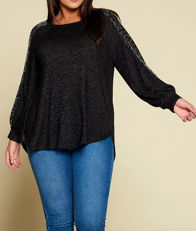 SEQUIN 2X BLACK TOP --------SALE
