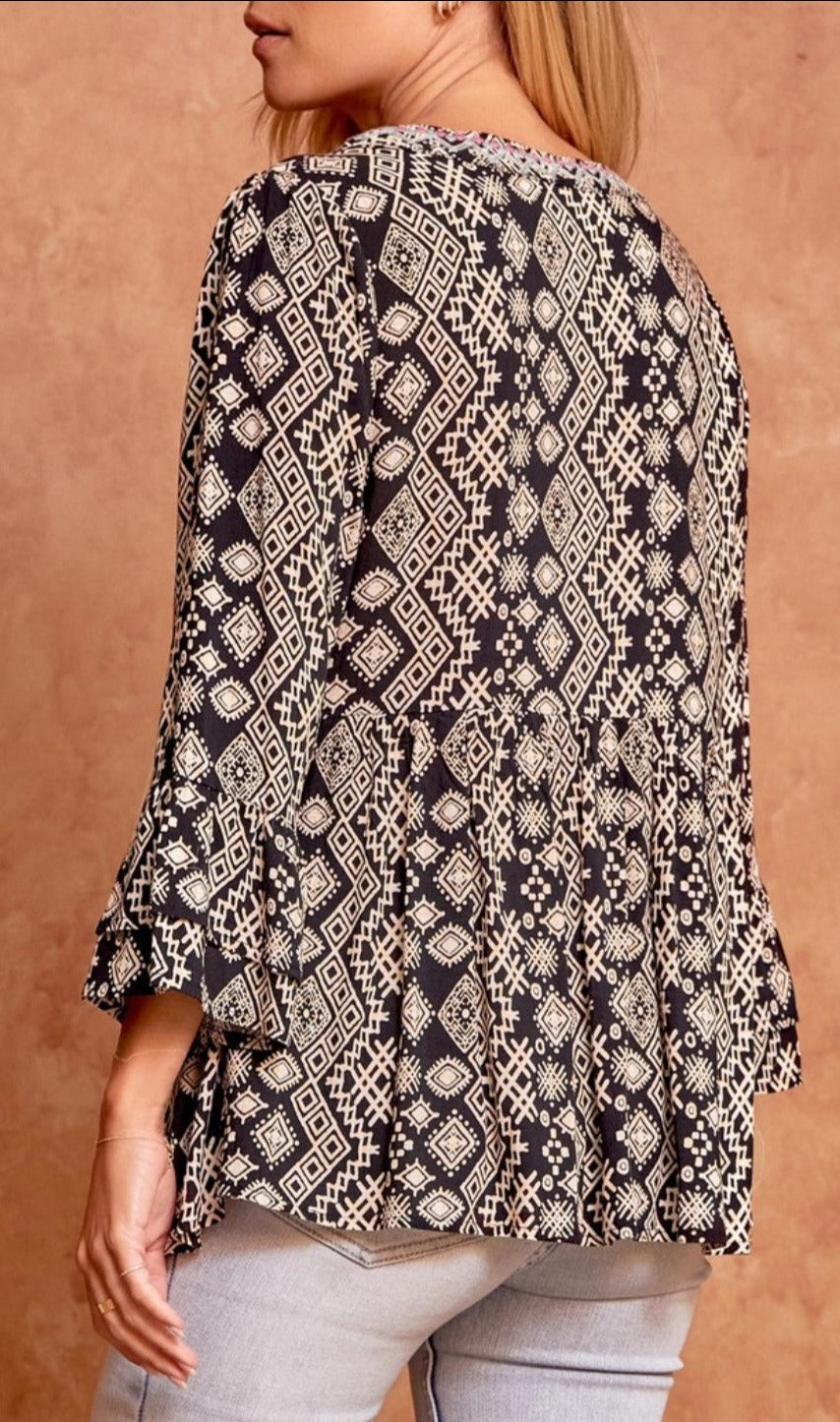 Velvet Embroidered top---------Sale