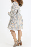 Without Worry  Striped Dress in Multi-Color