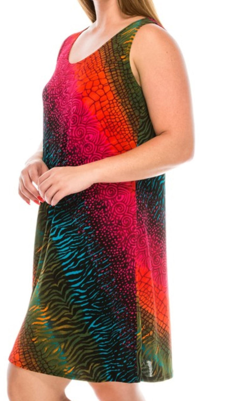 DESERT WINDS ANIMAL PRINT DRESS IN MULTI-COLOR-------SALE