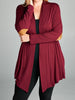 JUST THAT A CASUAL CARDI JACKET ELBOW PATCH IN BURGUNDY-----sale