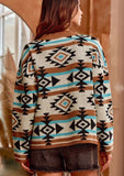 WIND DOWN COUNTRY SWEATER PULLOVER IN MOCHA & MULTI-COLOR