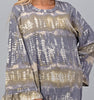 FEELING FREE TIE DYE TUNIC 4X 5X 6X IN GRAY & OLIVE--------SALE