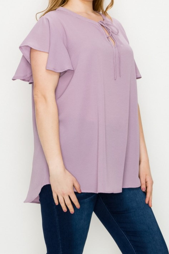 BLOUSE IN ASH LAVENDER------------sale