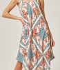 BEAUTIFUL & BREEZY MIDI DRESS IN MULTI-COLOR & SAGE--------SALE