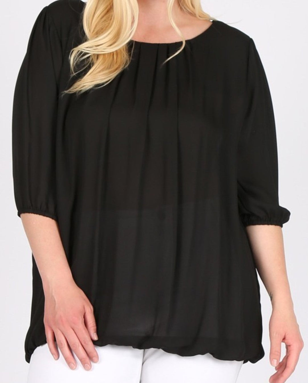 Blouse In Black Plus Size----------SALE